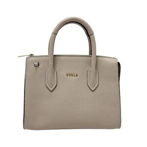 FURLA - Pink Beige Leather Handbag